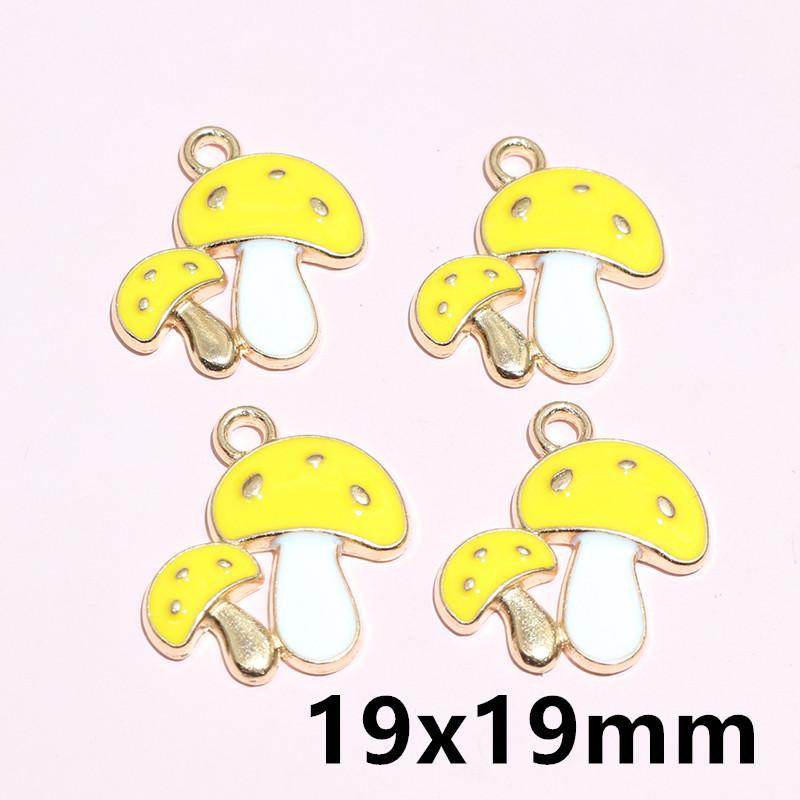 20pcs Enamel Charms Pendants Butterfly Flower Bow Mushroom Shape DIY Jewelry Making Accessories for Earrings Necklace Bracelets