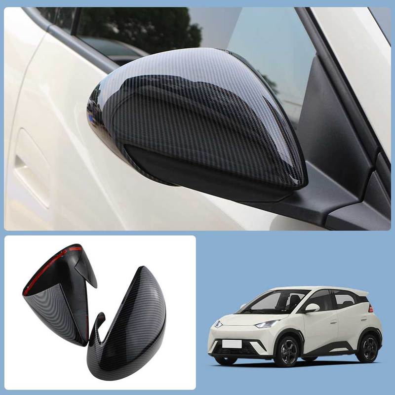For BYD Dolphin Mini Seagull Dolphin Surf 2024 2025 Rearview Mirror Cover 2Pcs Side Mirror Sticker Trim Styling Accessories