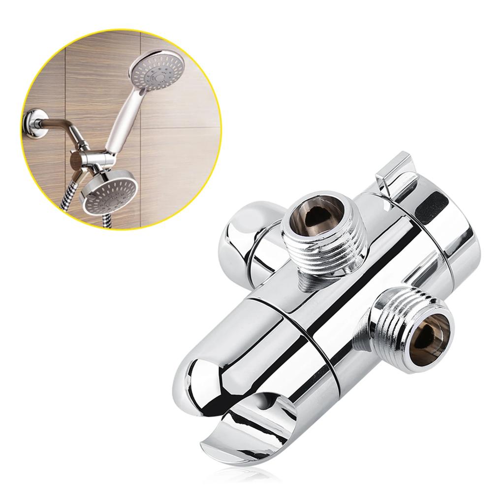 Arm Mounted Shower  Holder Bathroom Shower Valve 3 Way Tee Connector Shower Adapter  Shower  Diverter Valve Tools