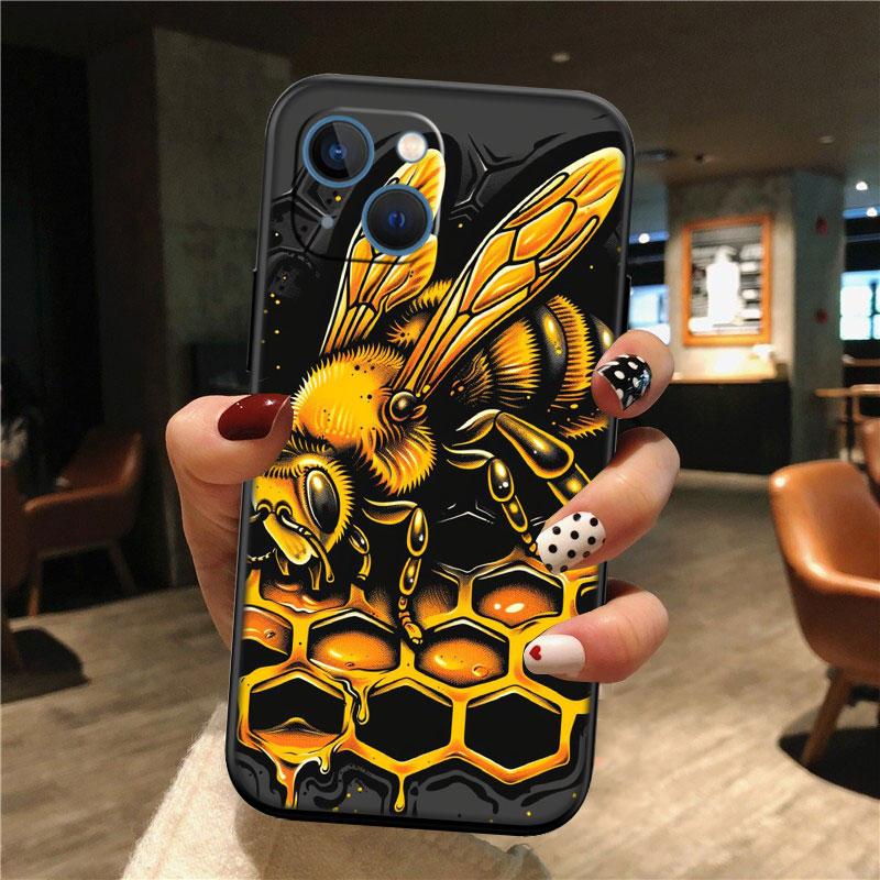 IK7 Art Bees Cartoon New High-End Shell Phone Case for OPPO A3 Pro A72 A74 A76 A77 A77S A78 A79 A94 A95 A18 A40M A58