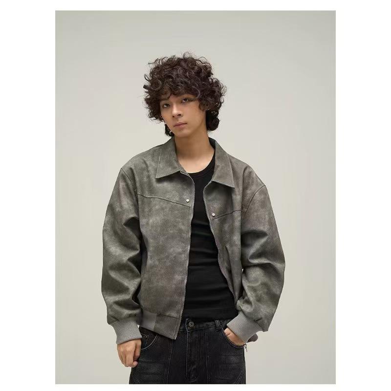 Men's 2025 Autumn Retro Cropped Jacket - High-End, Clean Fit, Streetwear Style