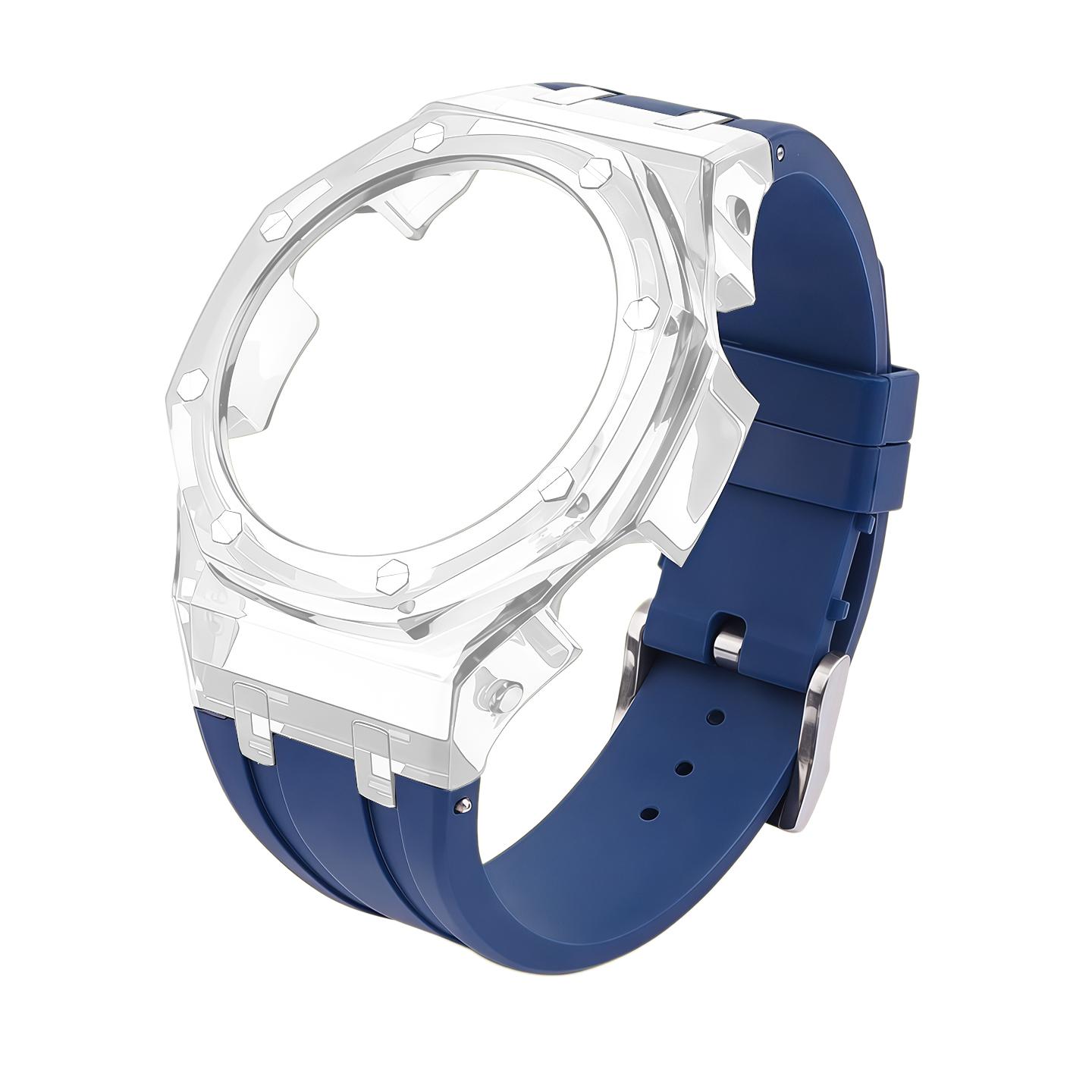 

для Casio GA2100 GA-B2100 Прозорий каркас безеля Комплект для модифікації - Міцний гумовий спортивний ремінець Запчастини для заміни годинників GA2110 GA2100 2110 B2100