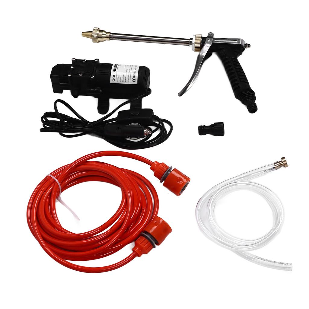 Pompa per acqua da giardino ad alta pressione da 12 V e 100 W, kit di irrigazione per acqua da giardino con filettatura esterna G1/2, pressione portatile