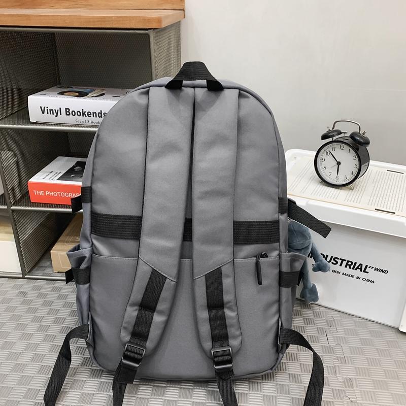 Schulrucksack für Studenten mit großer Kapazität, Herren-Computer-Reiserucksack, Damen-Rucksack in Unifarben