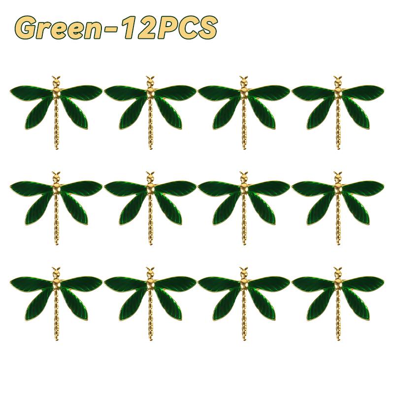 Alloy Green Dragonfly Napkin Ring Western Restaurant Exquisite Green Dragonfly Napkin Ring Small Fresh Napkin Ring Napkin
