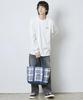 [L.L.Bean] Everyday Lightweight Tote, Plaid, Medium, One Size Fits All, Navy Stewart Blue 1000296980