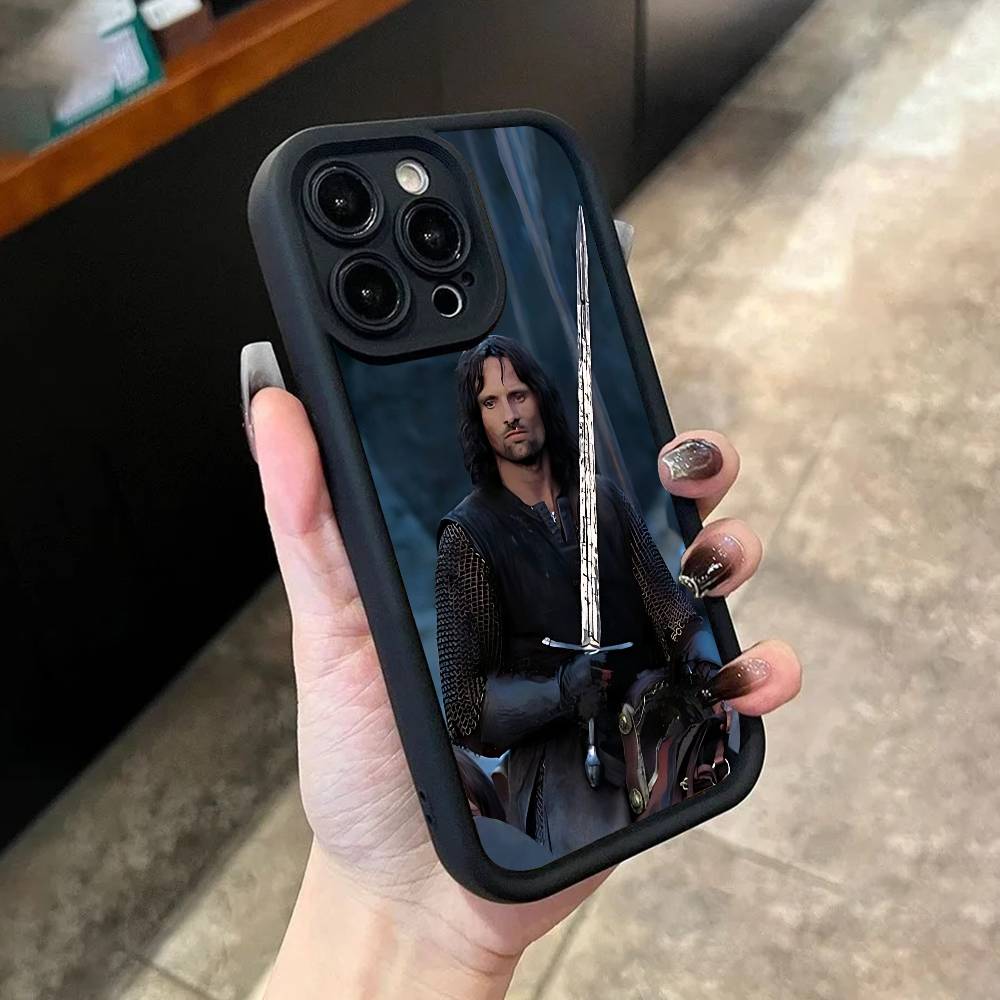 A-Aragorn II Phone Case For iPhone 17,16,15,14,13,12,11,Pro,Max,Plus,X,XS,SE4,E,Mini Black Thickened border Case