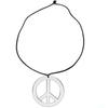 Stainless Steel Peace Sign Pendant Necklace for Men Women Trendy Jewelry Gift Fashion Accessory Unisex Hip Hop Chain Necklace