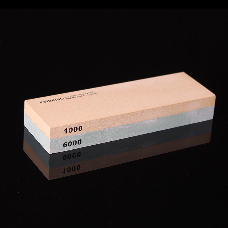 Damascus Steel Knife Sharpener: 1000/6000 Grit White Fused Alumina Whetstone for Kitchen.