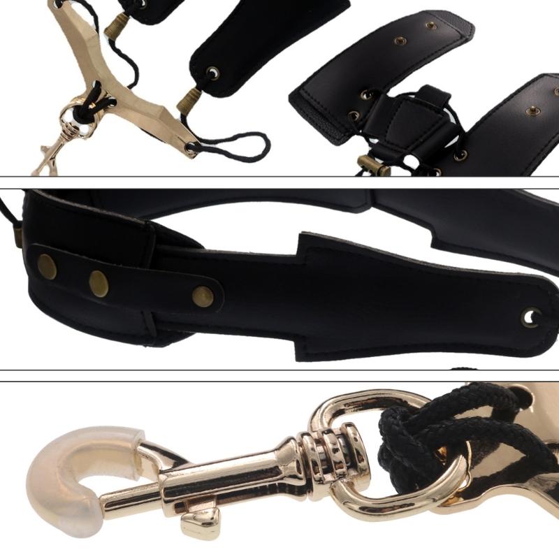Sax Chest Strap for Beginner, Double Shoulder Saxophone Straps Saxophone Harness Strap, Padded Saxophone Shoulder Strap