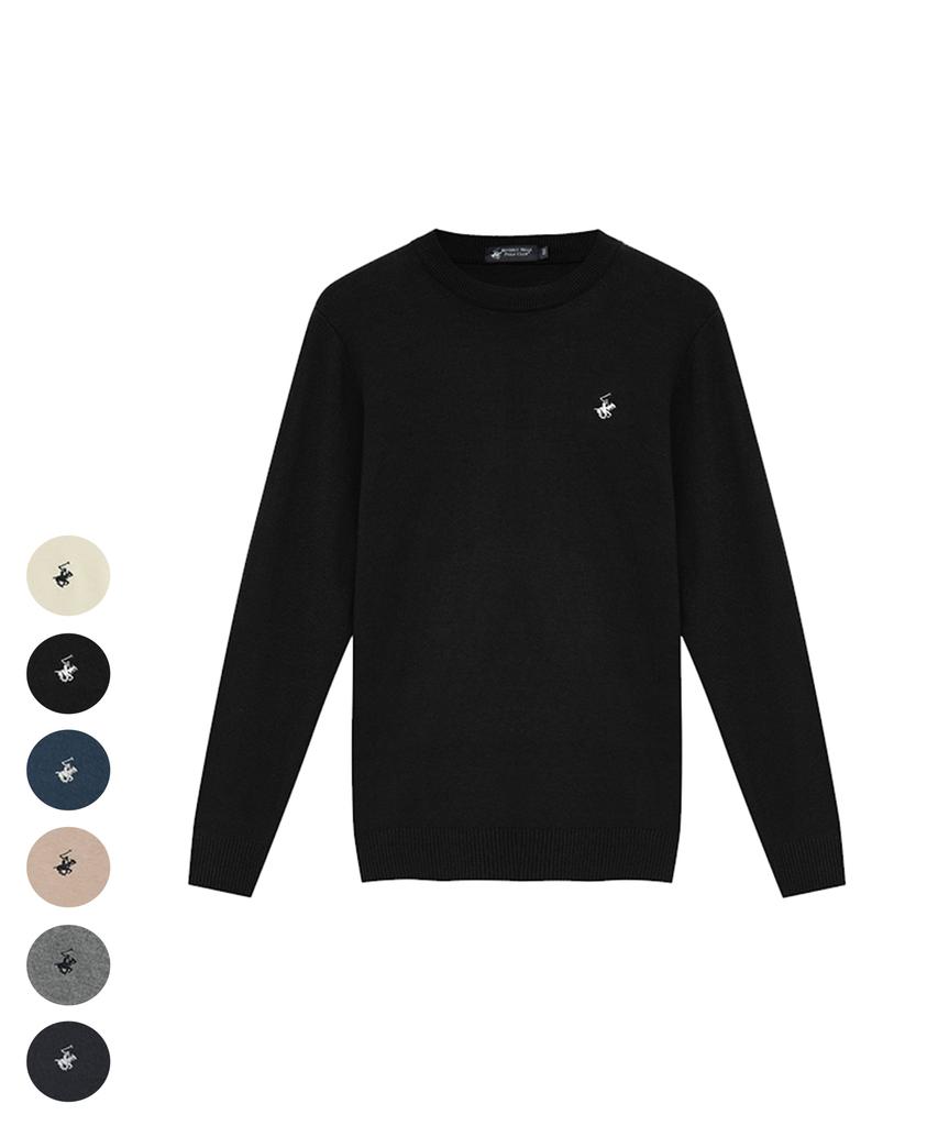 BHPOLOCLUB Men'S & Women'S Daily Basic Round Knit 6 Colors Ts954