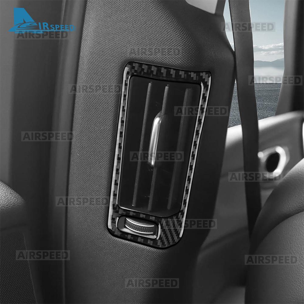 Carbon Fiber B-Pillar Air Outlet Vent Frame Sticker for Volvo XC60 2018-2021 XC90 2015-2021
