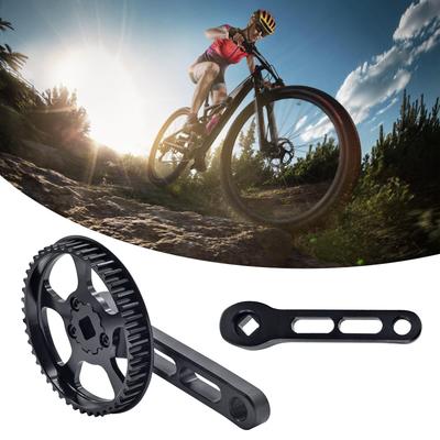 Bicycles Crankset Single Tooth Disc 46T Mountain Bike Square Hole Crank 120mm For Folding Bikes Single Speed Bicycles