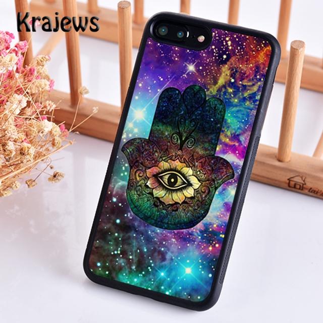 

Krajews Magic Buddha Colored Hamsa Phone Case Cover For iPhone 17 Air 16 15 14 plus 11 12 pro max coque Fundas iPhone 13