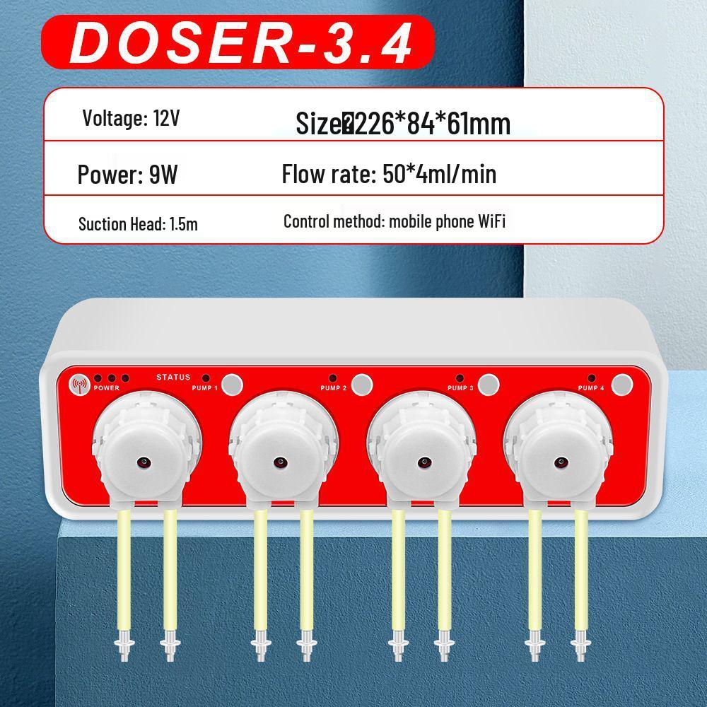 Smart Jebo Four-Head Silent Dosing Pump with Mobile Control - wfDOSER2.4 Compatible