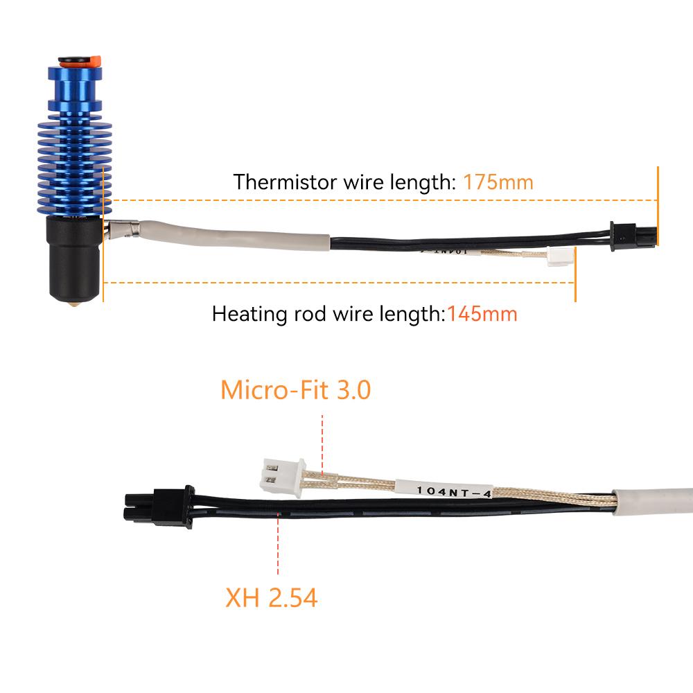 VORO 2.4 Prusa 3D Yazıcılarla Uyumlu Yükseltilmiş Baskı Kafası Seramik Isıtma Çekirdek Ekstrüderi