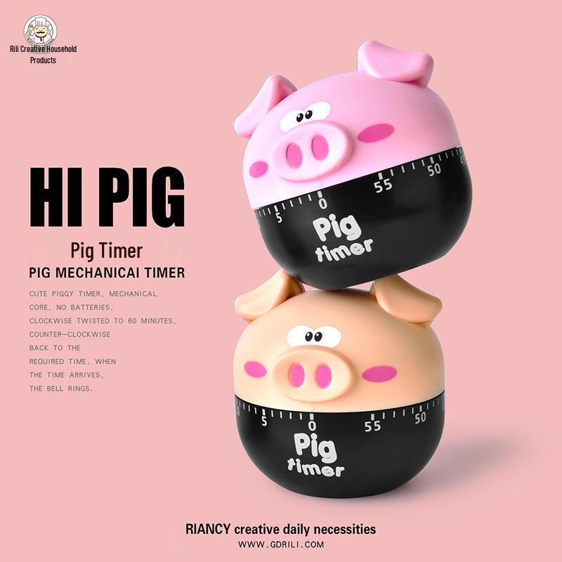 RB543 Cartoon Pig Kitchen Timer for Student Self-Discipline
