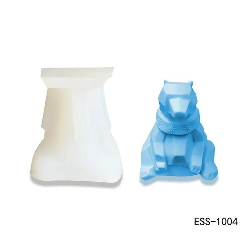 Ice Mold Mousse Cake Silicone Mold 3D Bear Ice Cube Mold Cola Coffee Milk Tea