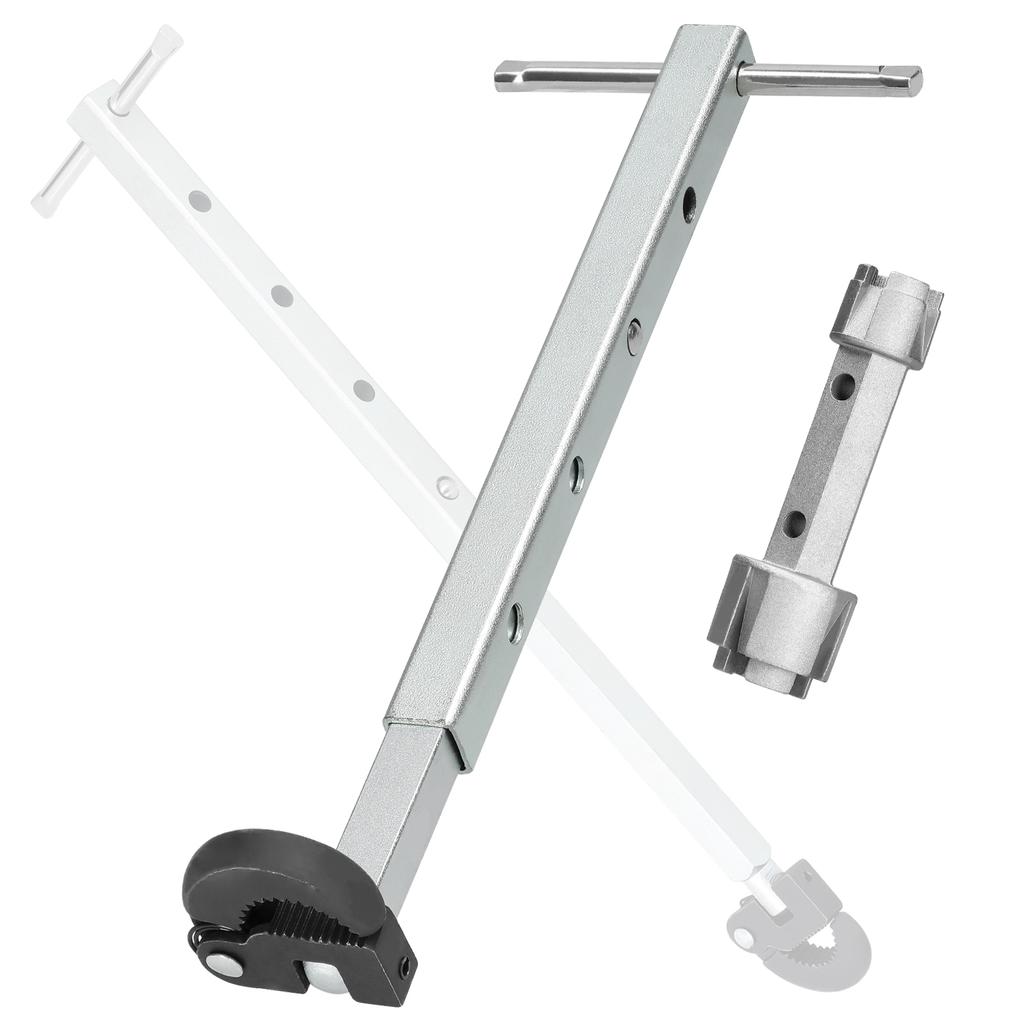 Telescoping Basin Wrench Adjustable 3 8'' to 1-1 4'' Jaw Capacity Tub Drain Remover Wrench Sink Wrench Professional Plumber Wrench Tool Set