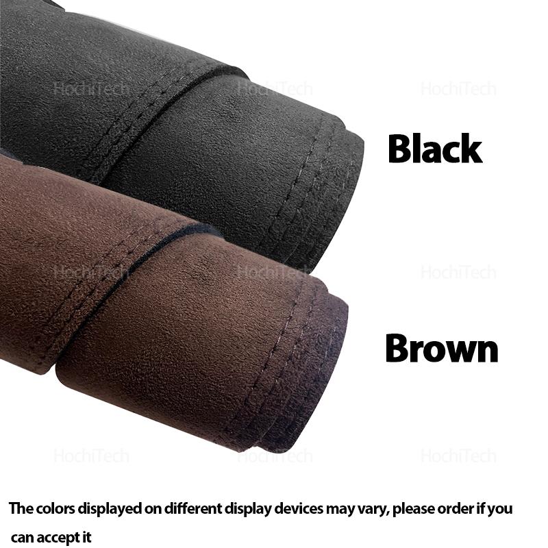 Dashmat Black/Brown Leather Dashboard Cover Suede Leather Dash Mat Pad Sunshade Accessories for Maserati M157 Ghibli 2014-2024