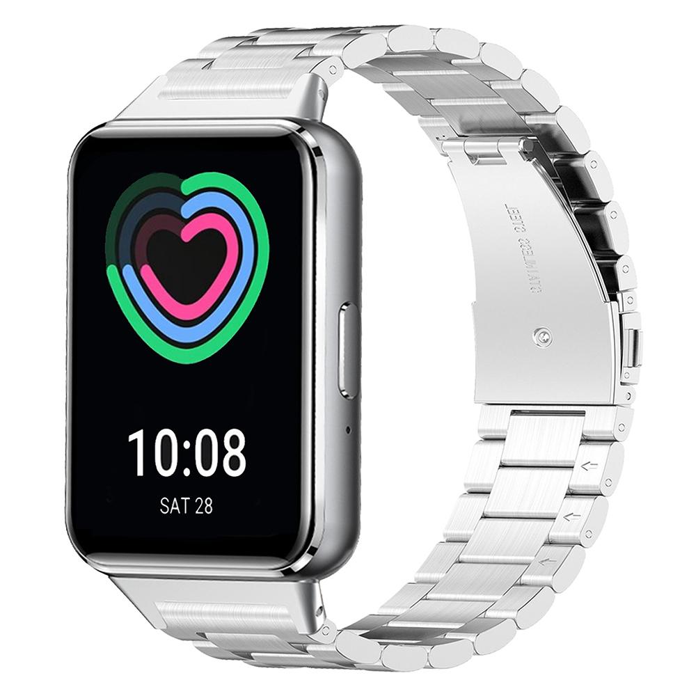 For Samsung Galaxy Fit3 Replacement Strap Quick Release Stainless Steel Watch Band,Silver