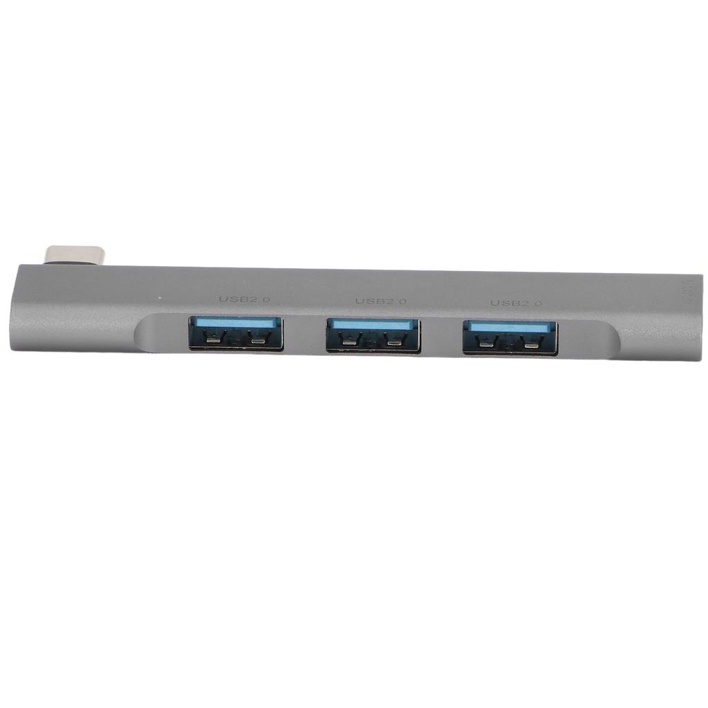 Typ C Hub 4 Ports USB3.0 2.0 5Gbps 480Mbps Aluminiumlegierung Plug and Play Grau USB C Dockingstation für Desktop Laptop