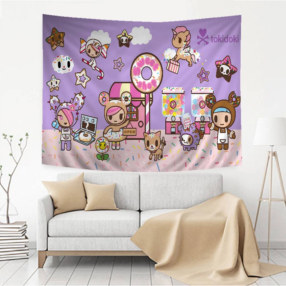 Trendy Brand Japan TTokidokis Cartoon Tapestry Art Science Fiction Room Home Decor Wall Hanging Home Decor