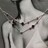 Silver Necklace with Natural Onyx (2128861)