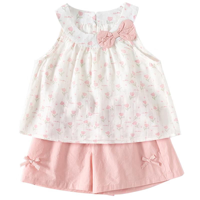 Banxidi Girls  Summer Vest & Shorts Set 100