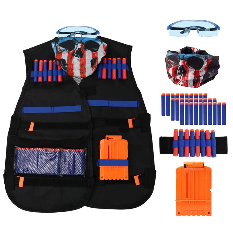 

Детский тактический жилет, куртка, костюм, комплект, держатель, пистолет, пули, игрушечный зажим, дротики для игр на открытом воздухе, игрушки