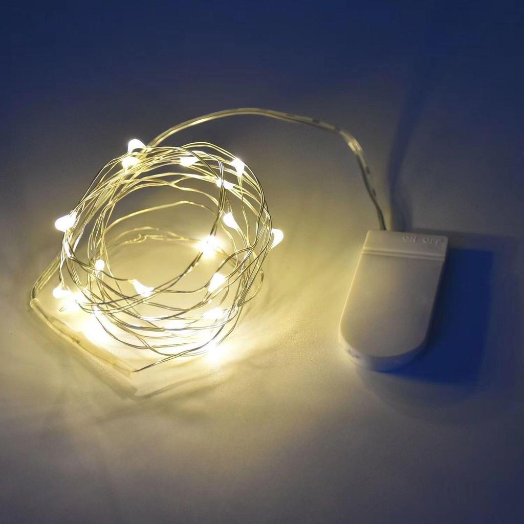 LED Copper Wire String Lights for Cake & Flower Decoration (Battery-Operated)