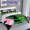 3pcs AKA logo9 pattern bedding set duvet cover set includes duvet cover &pillowcases, perfect all season bedroom decoration & gift