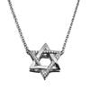 925 Sterling Silver Je Star of David Zircons Pendant Necklace for Women Silver Color Choker Chain Israel Magen Jewelry Gift