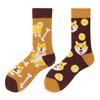 Asymmetric Colorful Christmas Cotton Socks for Couples