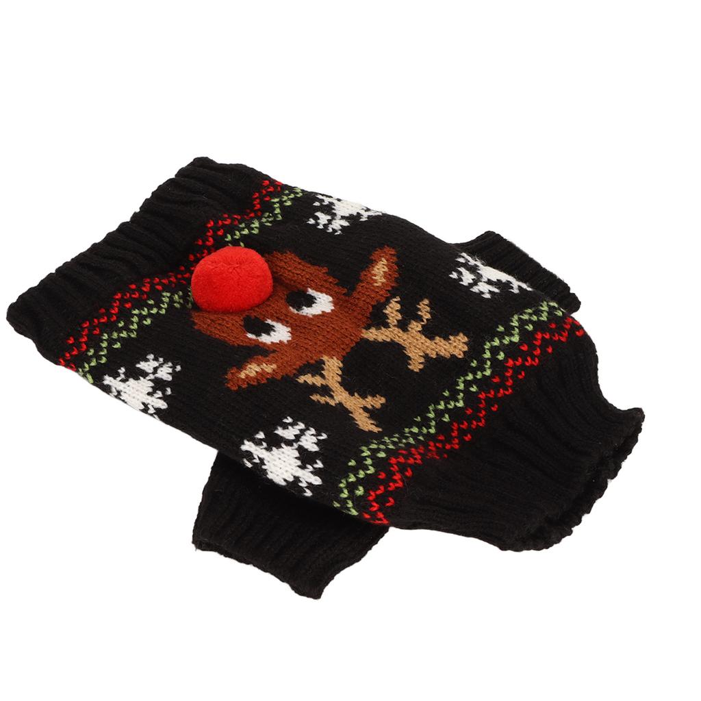 Cute Dog Snow Sweaters Comfortable Thickening New Year Christmas Dog Holiday Sweaters for Small Medium Dogs