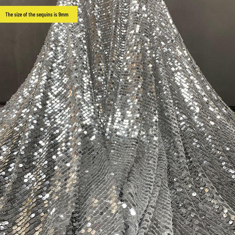 Gold & Silver Glitter Sequin Fabric for Wedding & Birthday Decor