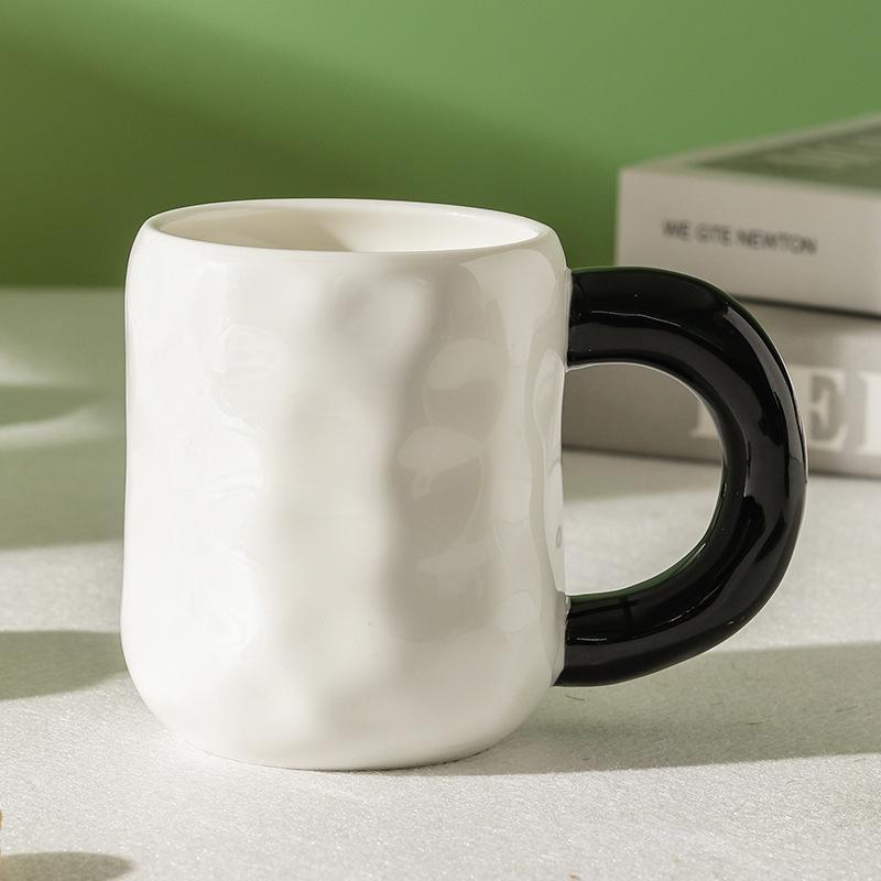 Hochwertige Niedliche Panda Keramiktasse für Mädchen Becher mit Deckel Löffel für Paare mit großem Fassungsvermögen Trinkwasser für den Haushaltsgebrauch