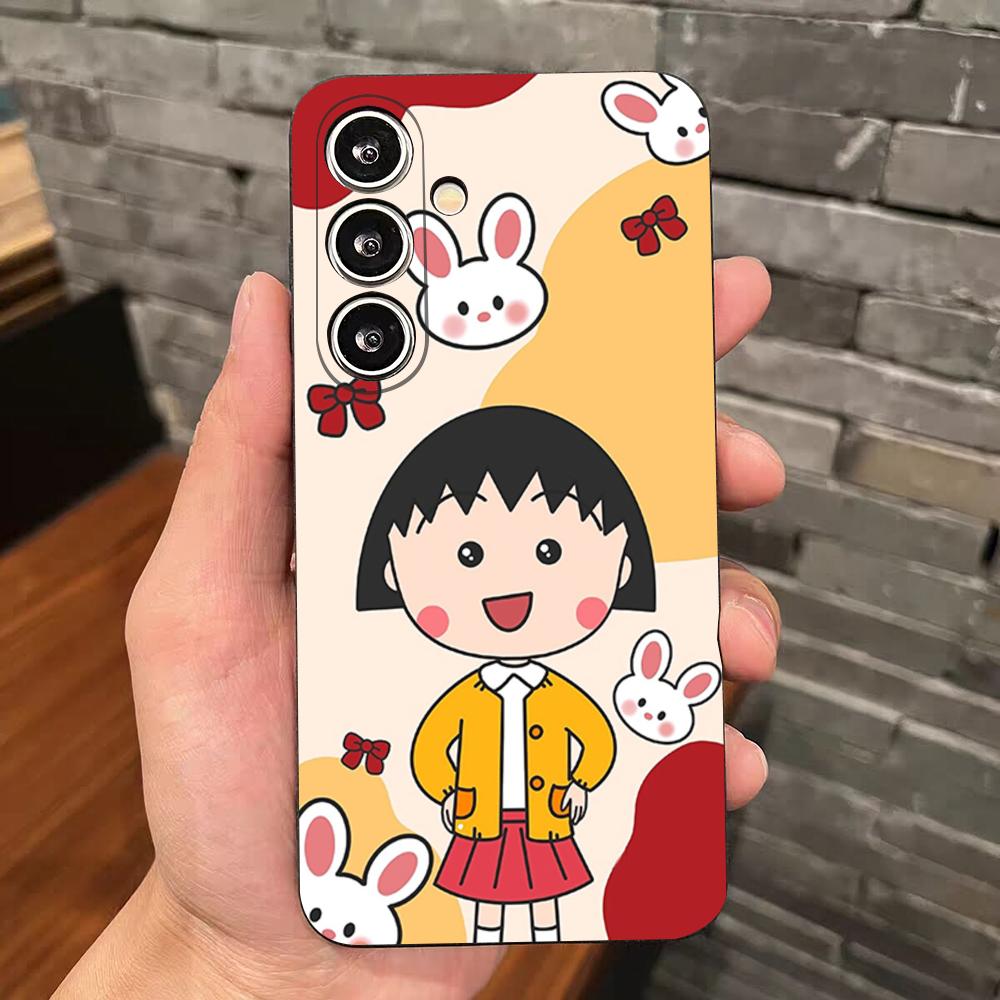 Anime Maruko-chan Phone Case For Samsung S25 Edge S24 S23 S22 S21 S20 Ultra Plus Fe Galaxy A54 A53 A34 A25 A16 Silicon Cover