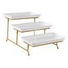 Multifunctional Buffet Cupcake Display Stand Durable Melamine Decorative Fruit Dessert Tray for Home Bakery