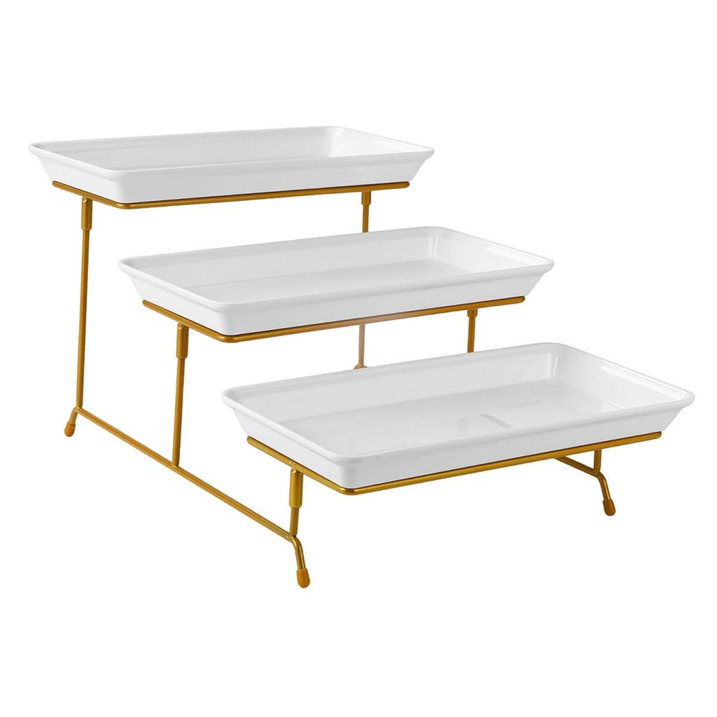 Multifunctional Buffet Cupcake Display Stand Durable Melamine Decorative Fruit Dessert Tray for Home Bakery