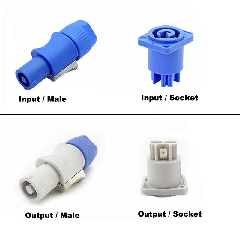 3PIN AC Powercom Connector Male Plug NAC3FCA NAC3FCB AC Cable 20A 250V Power Plug Adapter For Stage Light LED Screen