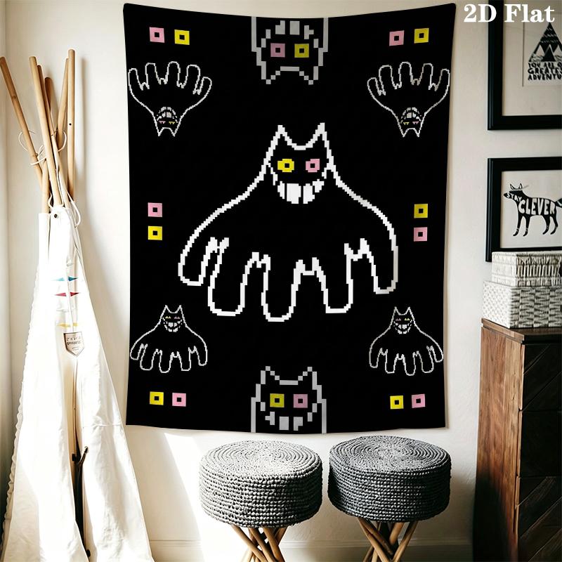 Deltarune Wall Tapestry Aesthetic Wall Hanging Printed Fabric Blanket Decorative Tapestries for Bedroom Living Room Home Decor
