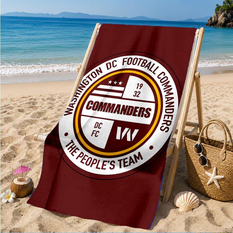 Washington Commanders Map Beach Towel, Quick-drying, Easy to Care for, Suitable for Both Fitness and Beach Vacations,Sports Essential