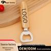 Solid Wood Custom Handle Bottle Opener with Logo