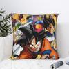 Dbz Square Pillow Case Dbz Anime Cushion Cover Vintage Zipper Decorative Pillowcover For Sofa 18"X18"