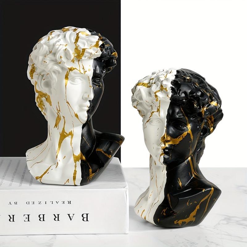 1pc Nordic David Figure Head Resin Sculpture Model Home Ornament Living Room Art Portrait Home Decoration