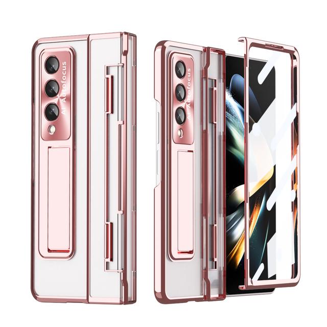 Θήκη στυλό Armor για Samsung Galaxy Z Fold 4 Fold 3 5g Θήκη Γυάλινη οθόνη με διαφανές κάλυμμα προστασίας μεντεσέδων βάσης