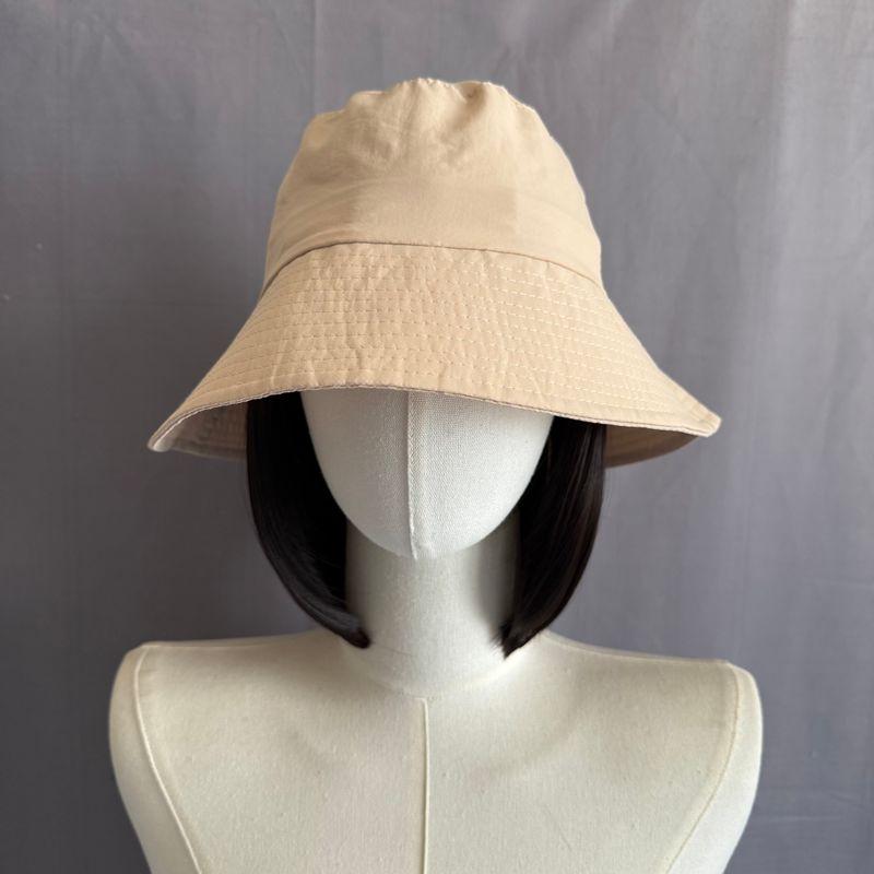 

Quick-Drying Fisherman Hat Wig Female Short Hair Bobhaircut Summer Light Breathable Sun Protection Casual Fashion Bald Head Chemotherapy Beige + Brown Black Wave Head +3 Piece Set