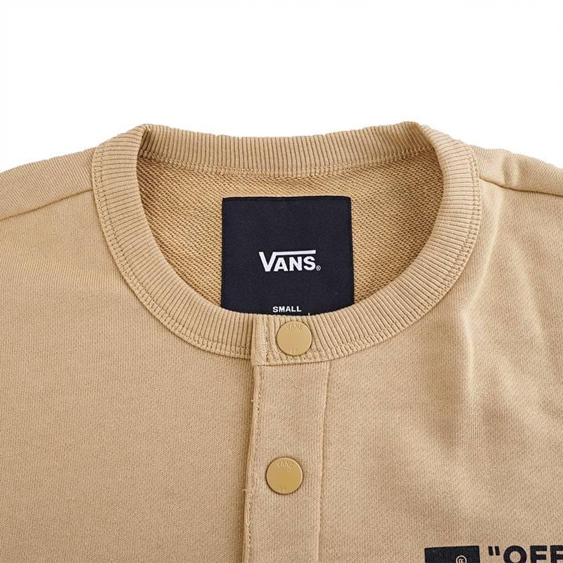 Vans Off The Wall Workwear Crew Outdoor Casual Sports Pullover Long Sleeve Sweatshirt Men sweatshirt Khaki VN000GQ75QJ