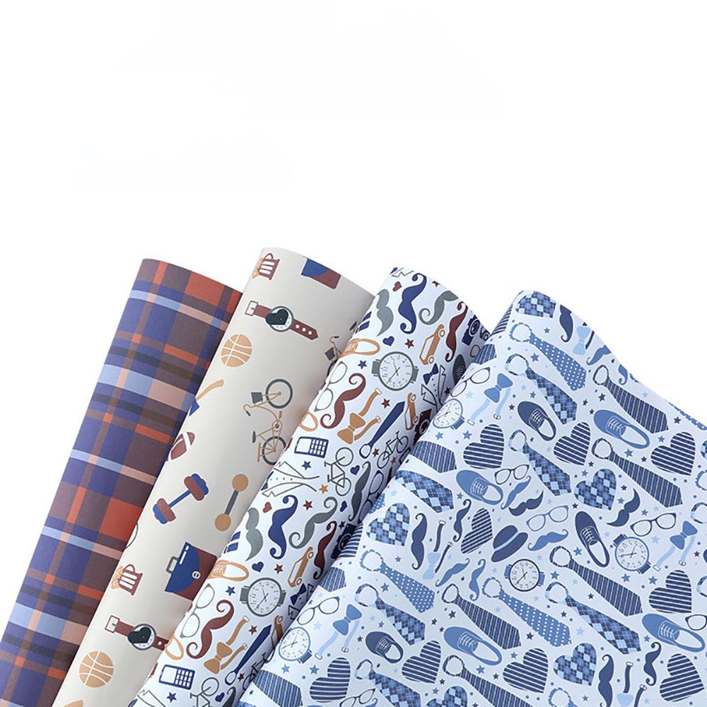 50x70cm Geschenkpapier für Männer zum Geburtstag, Vatertag, Valentinstag, Geschenkverpackungspapier, Feiertagsdekoration, DIY Bastelpapier